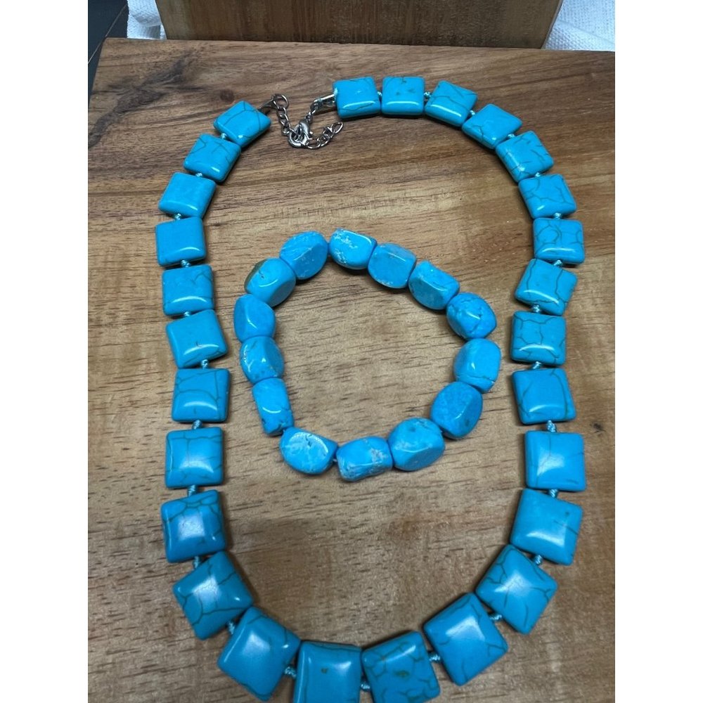 Blue Howlite Necklace combo